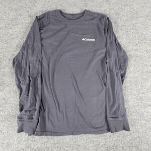 Columbia Shirt Mens Medium Black Long Sleeve Outdoor Hiking Mountain Graphic